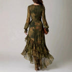 Giulietta - Women's Long Sleeve Wrap Ruffle Maxi Dress 2