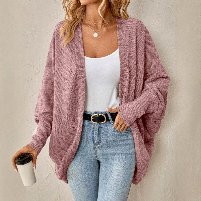 Glenda - Women's Ribbed Batwing Oversized Cardigan 2