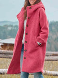 Hanna - Women's Button-Front Wool Coat