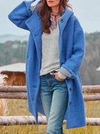 Hanna - Women's Button-Front Wool Coat