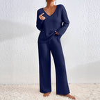 Harper - Women's Ribbed Sweater and Wide-Leg Pants Set 5