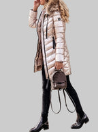 Haven - Women's Quilted Puffer Coat with Faux-Fur Lined Hood