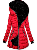 Helena  - Women’s Long Padded Jacket with Fleece Hood 3