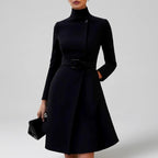 Honey - Women's Turtleneck Long Sleeve Belted Casual Dress 1