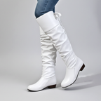 Idris - Women's  Slouch Knee-High Boots with Tapered Toe
