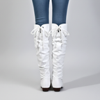 Idris - Women's  Slouch Knee-High Boots with Tapered Toe