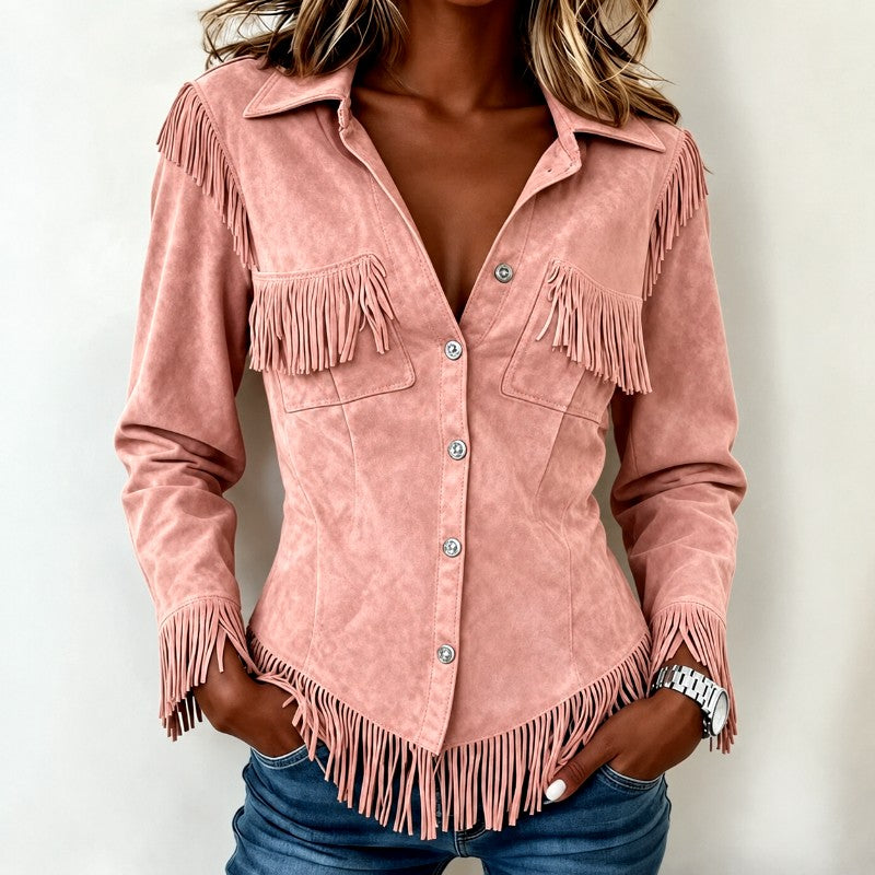 Idun - Women's Suede Fringe Cowgirl Jacket 1