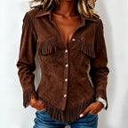 Idun - Women's Suede Fringe Cowgirl Jacket 2