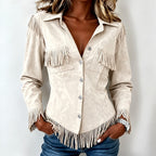 Idun - Women's Suede Fringe Cowgirl Jacket 4