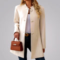 Inara - Women's Stand-Collar Button-Front Longline Coat 1