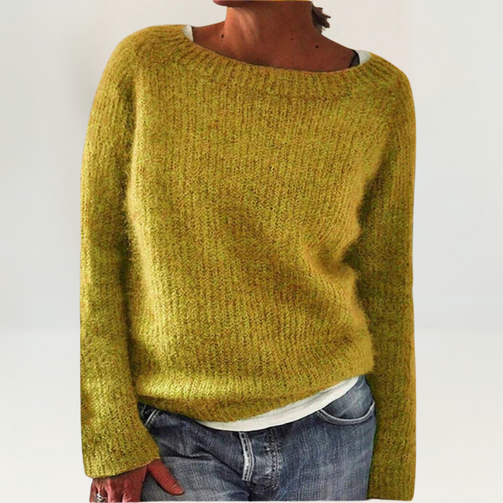 Indigo - Women's Crew-Neck Knit Sweater