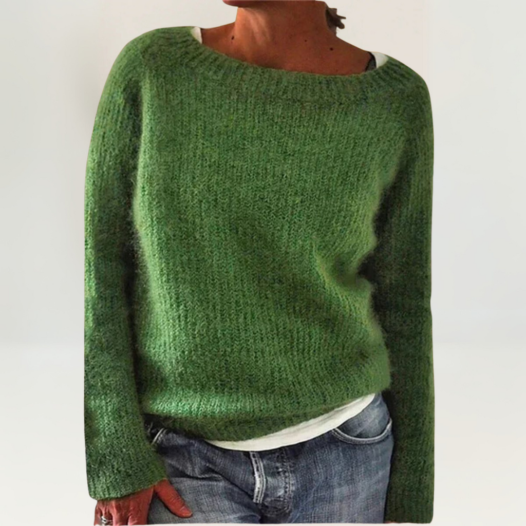 Indigo - Women's Crew-Neck Knit Sweater