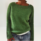 Indigo - Women's Crew-Neck Knit Sweater