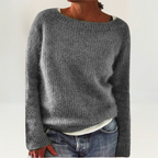 Indigo - Women's Crew-Neck Knit Sweater