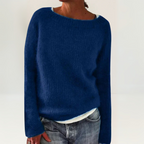 Indigo - Women's Crew-Neck Knit Sweater
