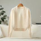 Inga - Women's Wool Shawl Collar Batwing Cardigan 1