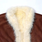 Isabel - Women's Faux Fur Long Open Front Coat 1