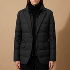 Isabella - Women's Puffer Blazer with Notch Lapels