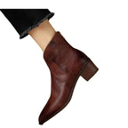 Jaira  - Women's Curved Topline Block Heel Boots 6
