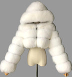 Jamil - Women's Cropped Faux Fur Jacket
