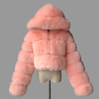 Jamil - Women's Cropped Faux Fur Jacket