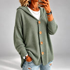 Jana - Women's Hooded Oversized Knit Cardigan Sweater 1