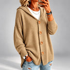 Jana - Women's Hooded Oversized Knit Cardigan Sweater 3