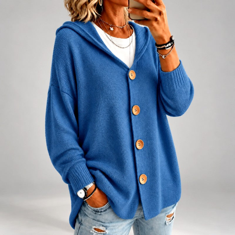 Jana - Women's Hooded Oversized Knit Cardigan Sweater 5