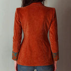 Janna - Women's Paisley Embroidered Velvet Blazer 3