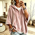 Jasmin - Women's Velvet 3/4 Sleeve Loose Fit Shirt 8
