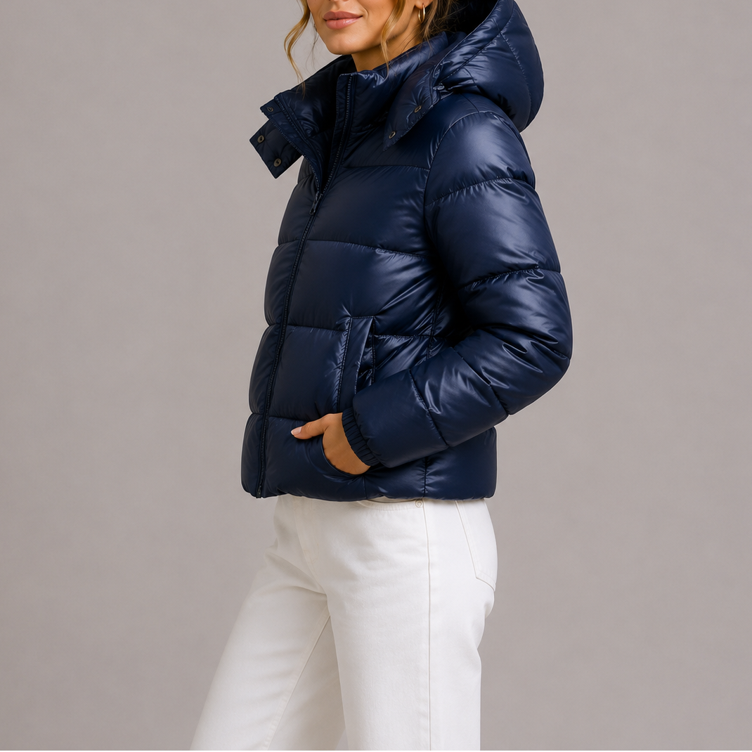 Jasmine - Women's Quilted Puffer Jacket with Hood