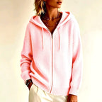 Jill - Women's Zip-Up Hooded Cardigan Sweater 2
