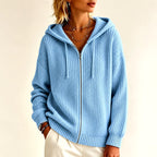Jill - Women's Zip-Up Hooded Cardigan Sweater 4