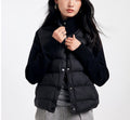 Jillian – Women's Knit Sleeve Puffer Jacket with High Collar 1