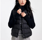 Jillian – Women's Knit Sleeve Puffer Jacket with High Collar 1