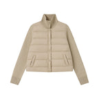 Jillian – Women's Knit Sleeve Puffer Jacket with High Collar 3