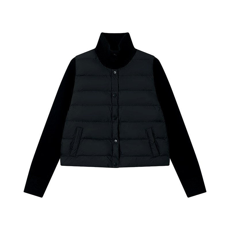 Jillian – Women's Knit Sleeve Puffer Jacket with High Collar 6