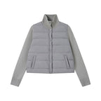 Jillian – Women's Knit Sleeve Puffer Jacket with High Collar 7