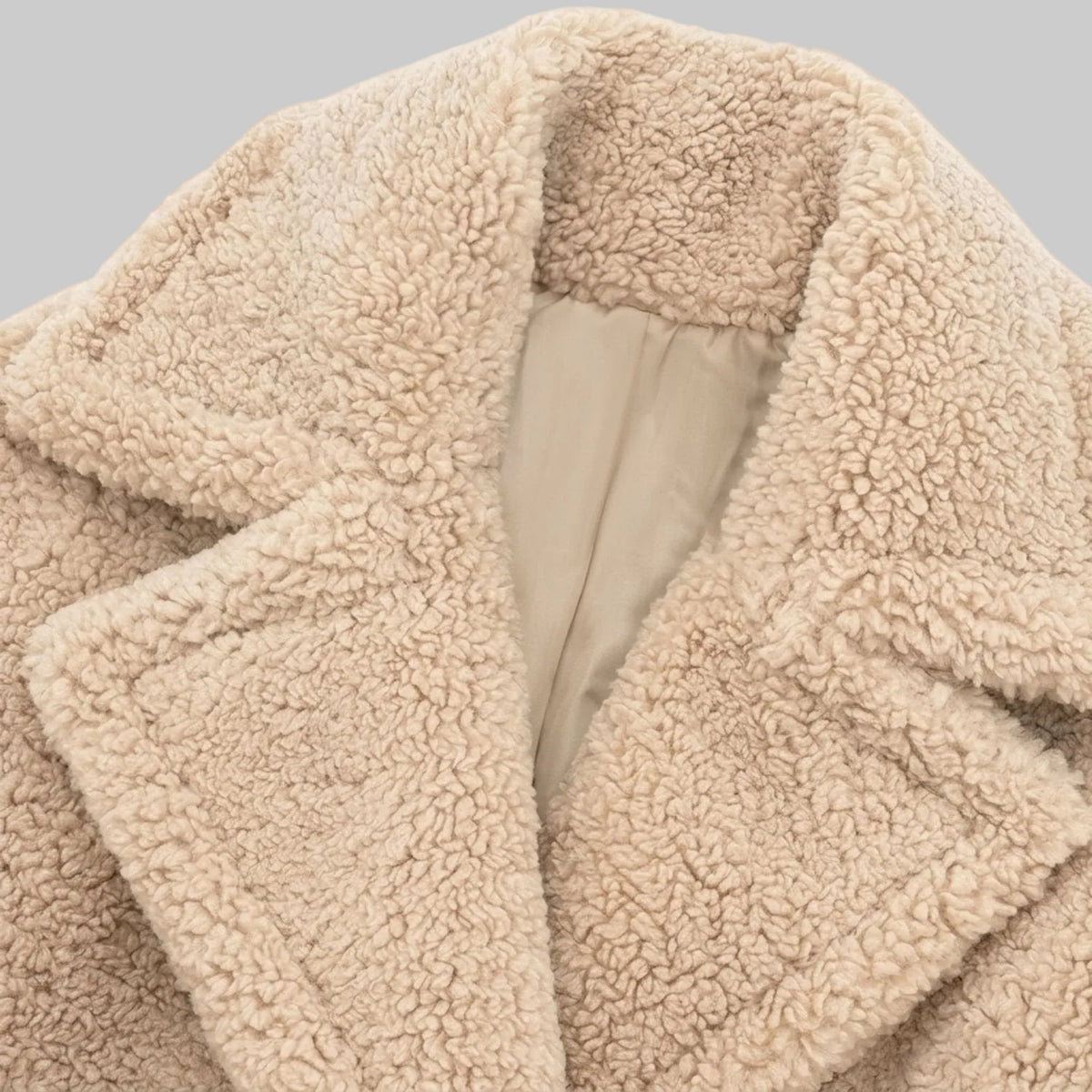 Juliana - Women’s Double-Breasted Teddy Coat