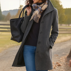 Juliet - Women's Button-Front Wool Coat