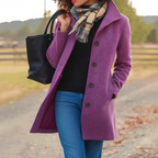 Juliet - Women's Button-Front Wool Coat