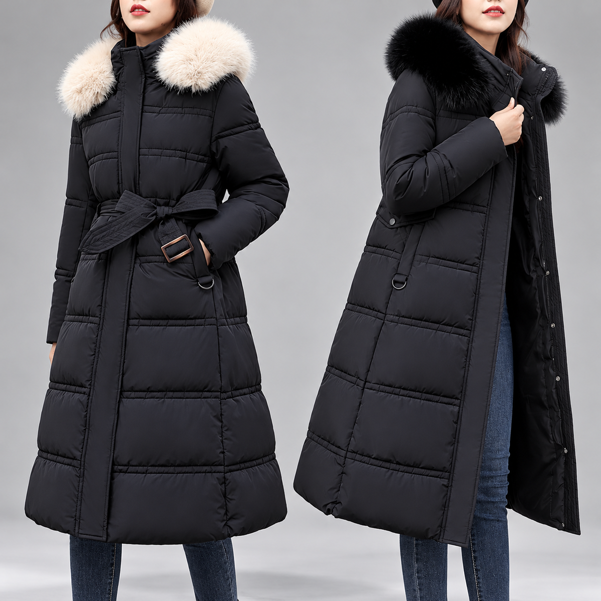 Juliette - Women’s Full-Length Quilted Winter Coat