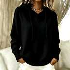 Kaia - Women's Drawstring Relaxed Fit Hooded Sweater 4