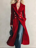 Kaitlyn - Women’s Tailored Long Coat with Buttons 2