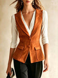 Kaitlyn - Women's Single-Breasted Notched Lapel Vest 1