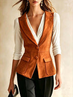 Kaitlyn - Women's Single-Breasted Notched Lapel Vest 1