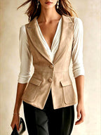 Kaitlyn - Women's Single-Breasted Notched Lapel Vest 4