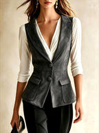 Kaitlyn - Women's Single-Breasted Notched Lapel Vest 5