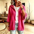 Kalea - Women's Oversized Open-Front 3/4 Sleeve Knit Cardigan 1