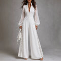 Kalinda - Women's Lantern Sleeve Wide Leg Jumpsuit 1